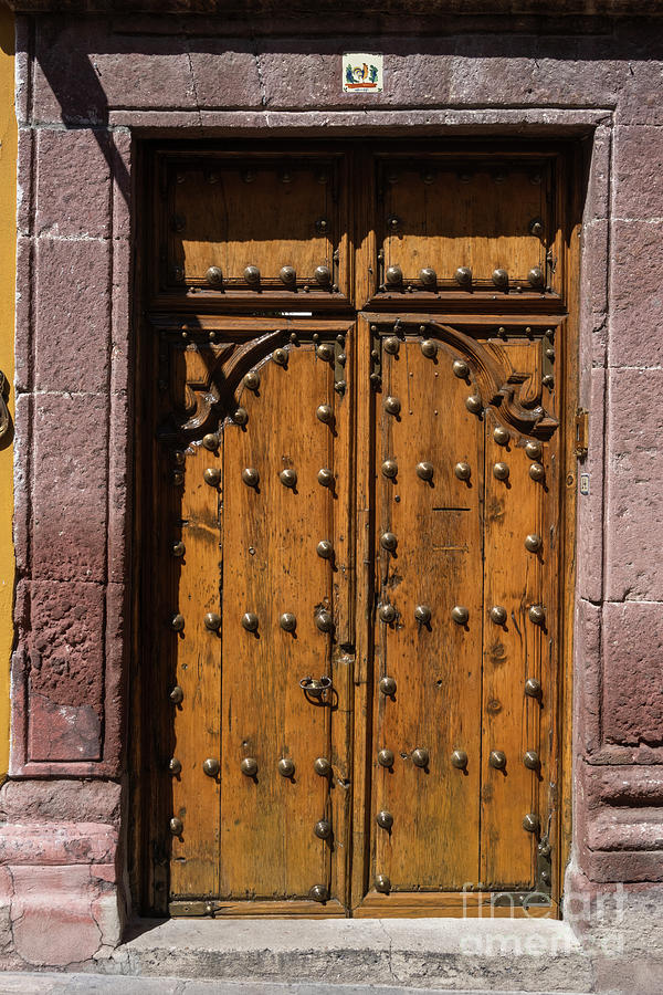 Architecture Photograph - Wooden Door-4 by Juan Silva