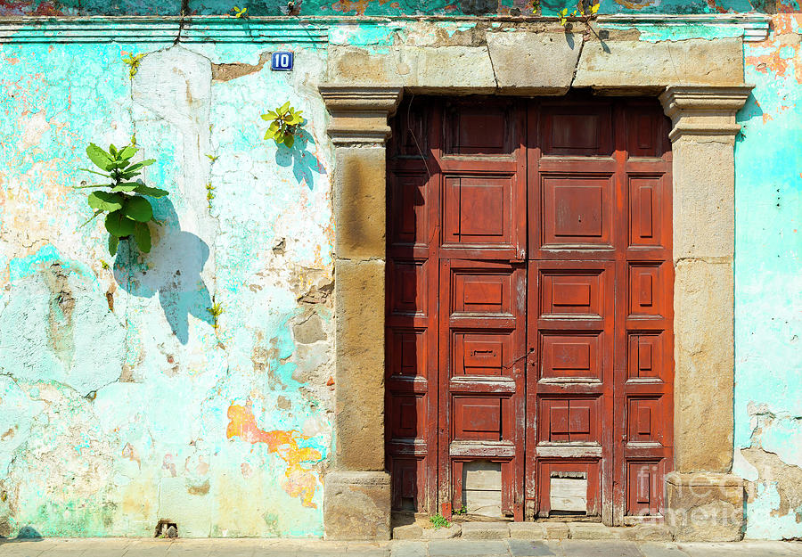 Architecture Photograph - Wooden Door Antigua Guatemala by THP Creative