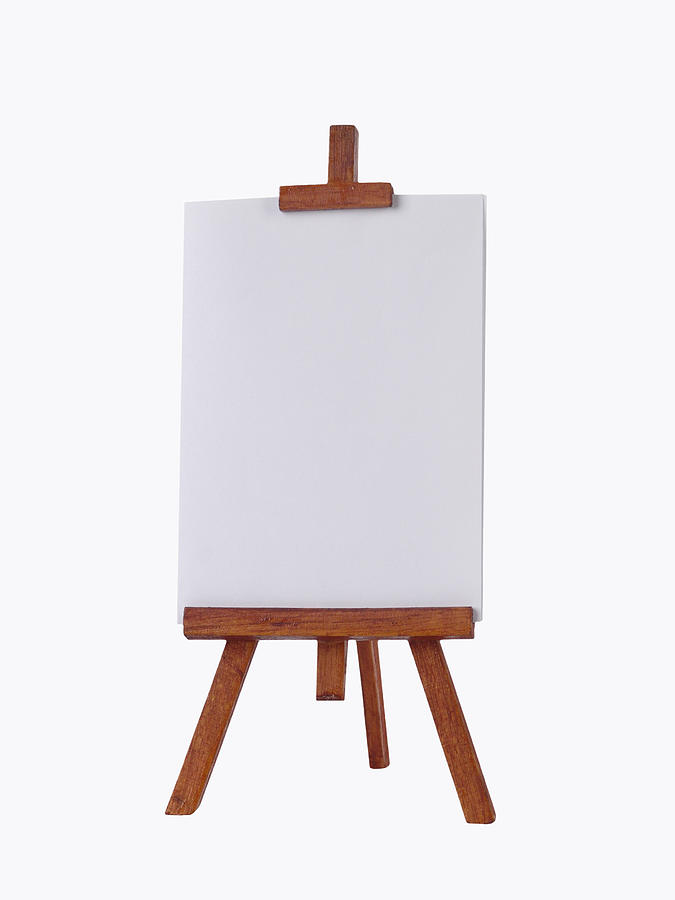 Wooden easel with blank canvas Photograph by Draganab