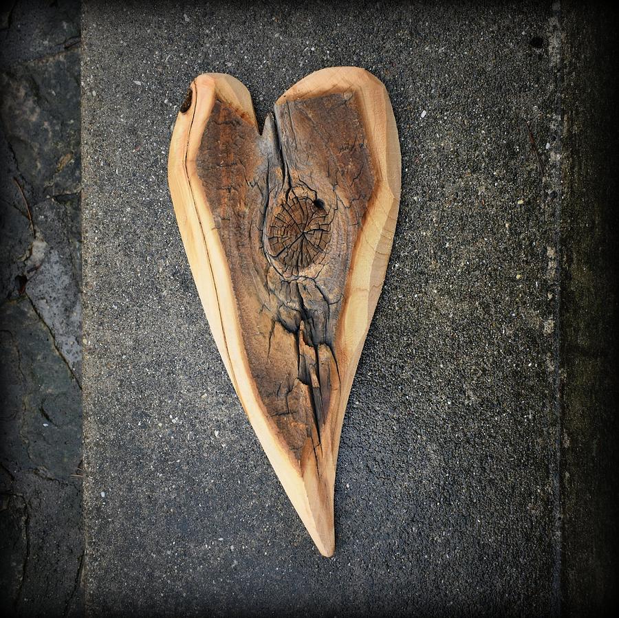 Misery Movie Photograph - Wooden Heart On The Steps by David Hinds
