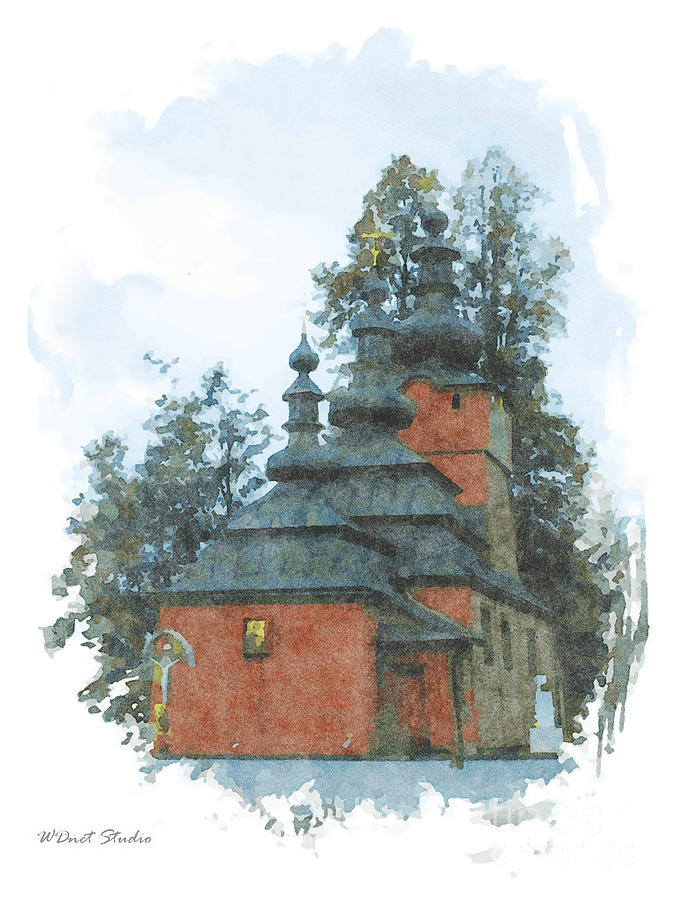 Wooden Orthodox Church Digital Art