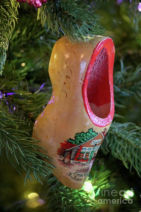 Wooden Shoe Christmas Ornament Photograph by Carol Groenen