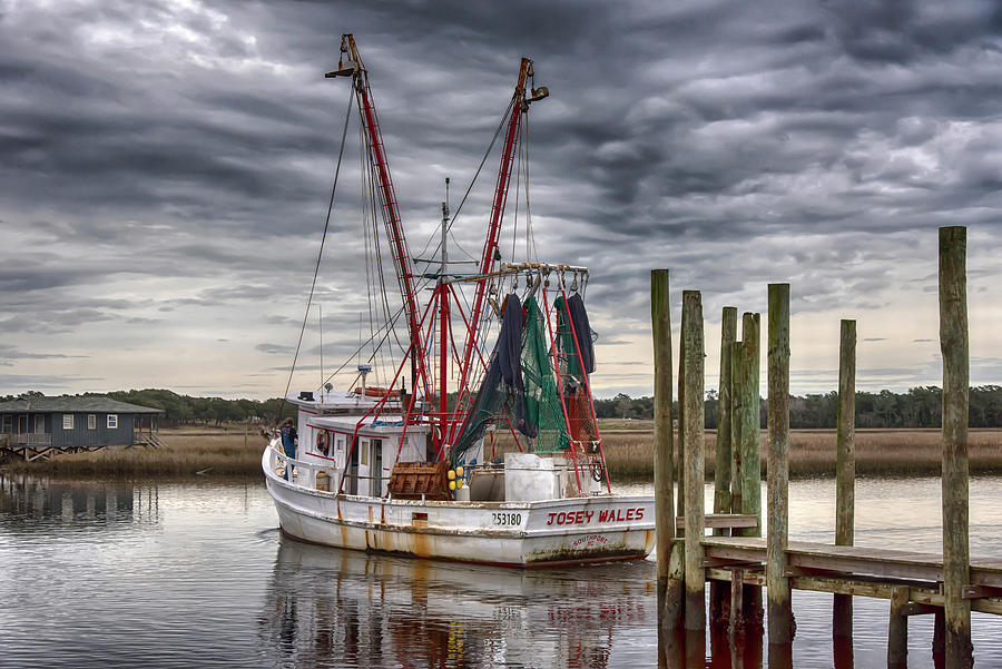 Wooden Shrimp Boat Josey Wales #107 Photograph by Susan Yerry - Fine ...