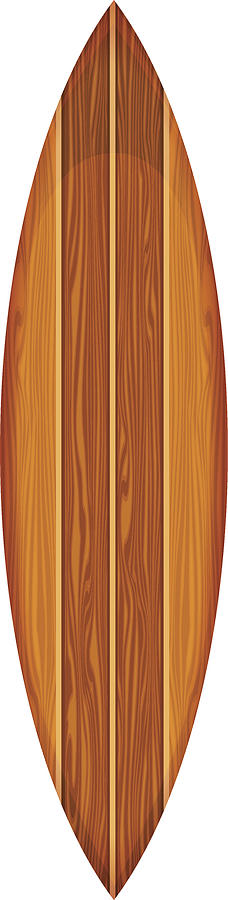 Wooden Surfboard Drawing by Big_Ryan