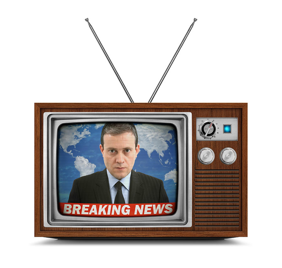 Wooden Television - Breaking News Photograph by Mgkaya