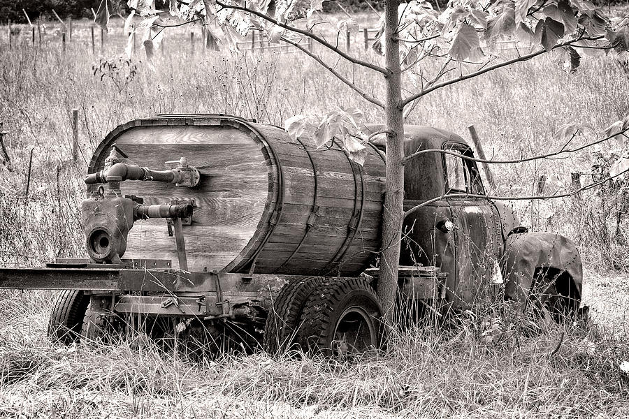 Wooden Water Truck Photograph by Anthony M Davis