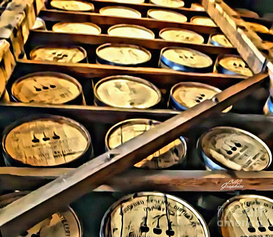 Woodford Reserve Stacked Barrels Painting by CAC Graphics