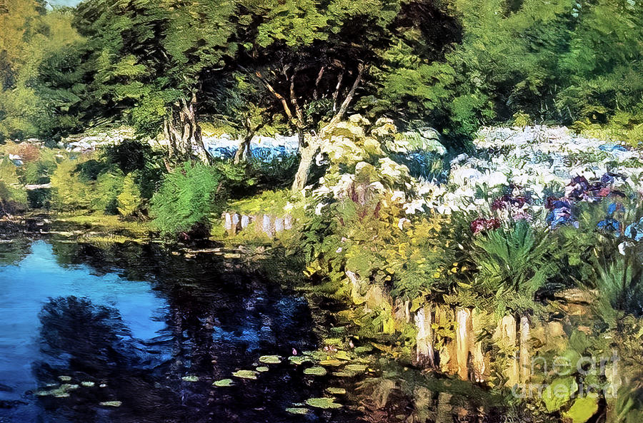 Woodhouse Water Garden by Childe Hassam 1911 Painting by Childe Hassam