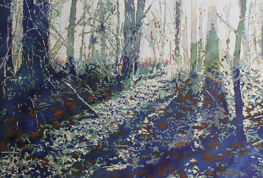 Woodland Drama Painting by Jenny Armitage