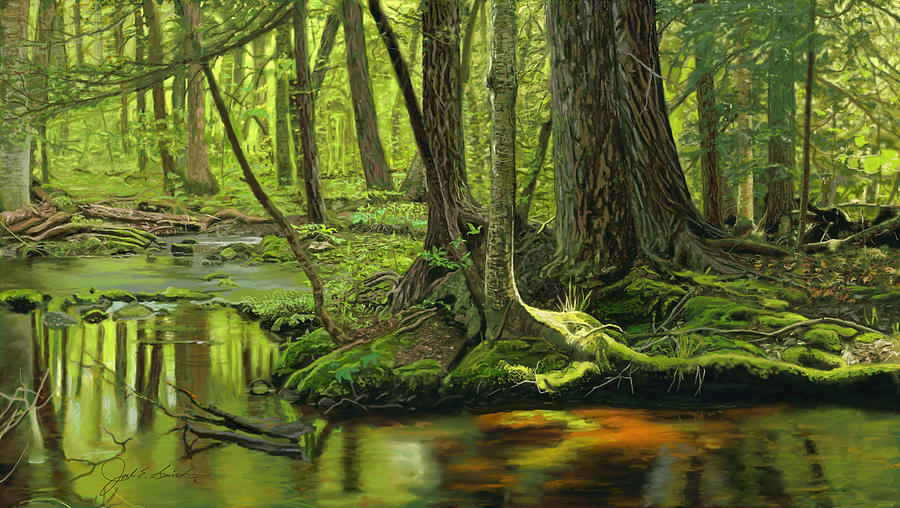 Woodland Glow Painting by Joel Smith