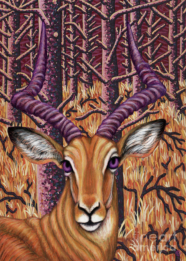 Woodland Impala Painting by Amy E Fraser