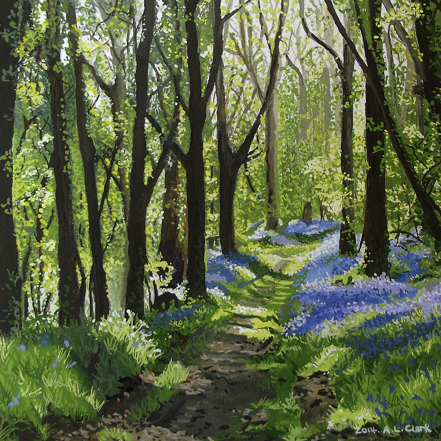 Woodland In Spring Painting By Annie Louvaine