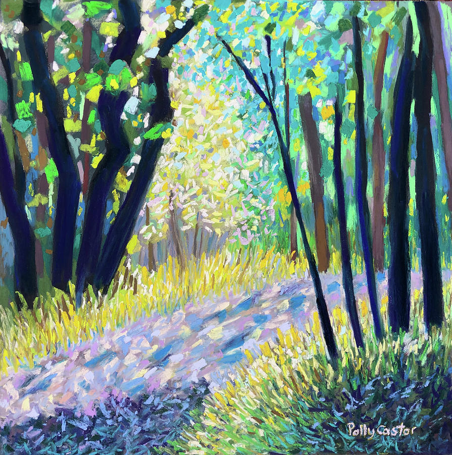 Woodland Light in July Painting by Polly Castor