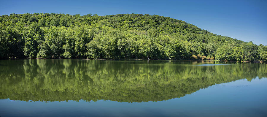 Woodland reflection in a lake Photograph by Alan Goldberg