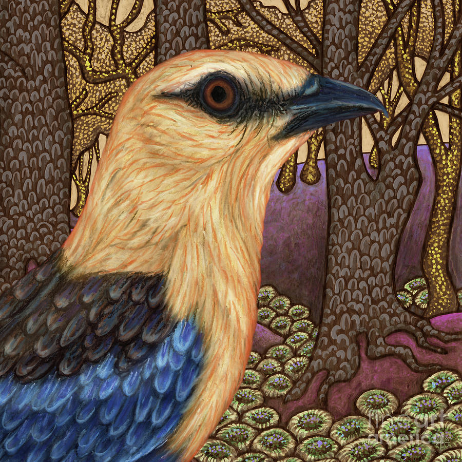 Woodland Roller  Painting by Amy E Fraser