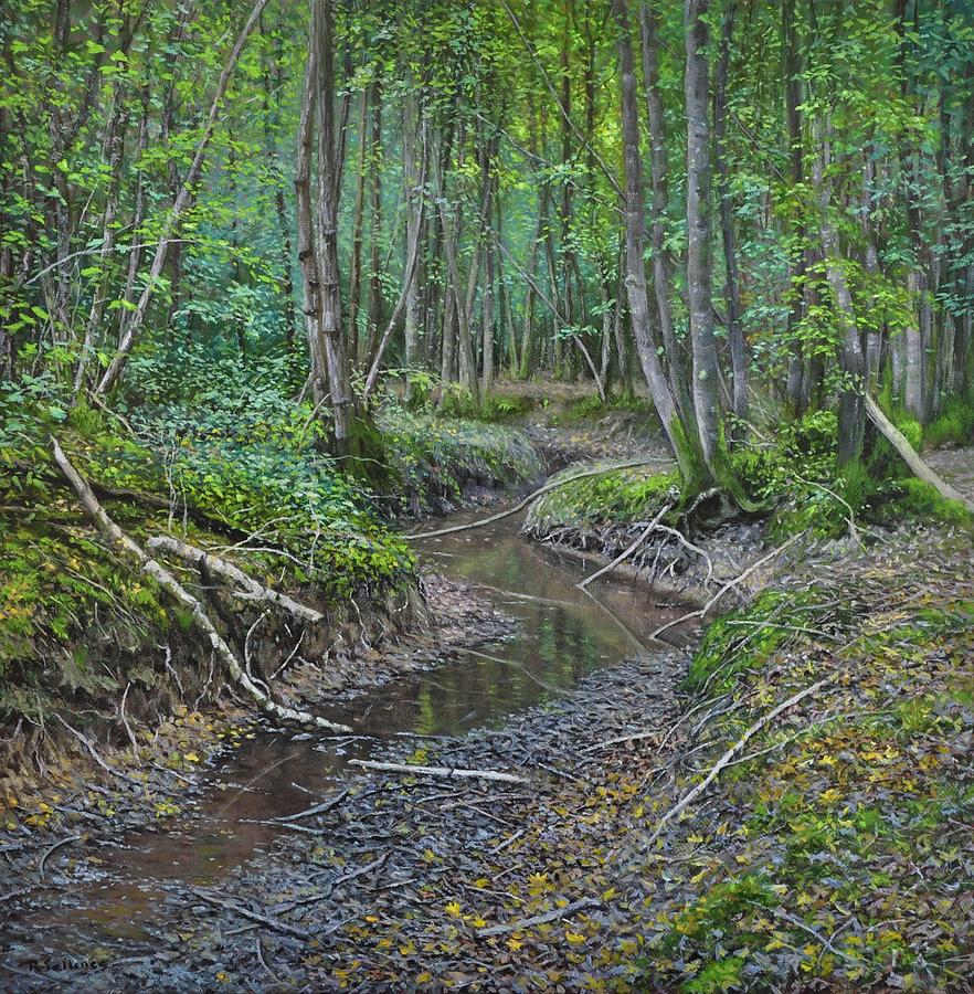 Woodland Stream 2 Painting by Richard Sellence