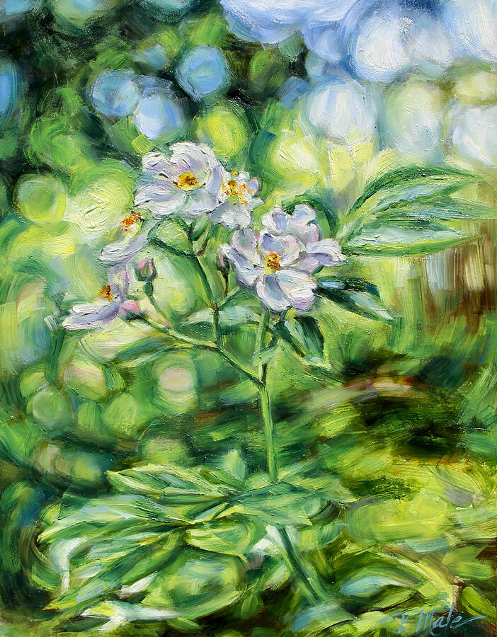 Woodland Wildflowers Painting by Tracy Male