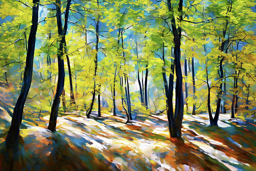 Woodlands in Spring Digital Art by Ursula Abresch