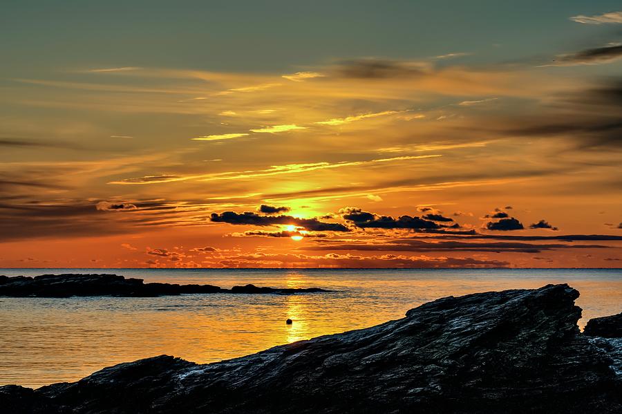 Woodmont Beach Sunrise Greeting Photograph by John Supan - Pixels