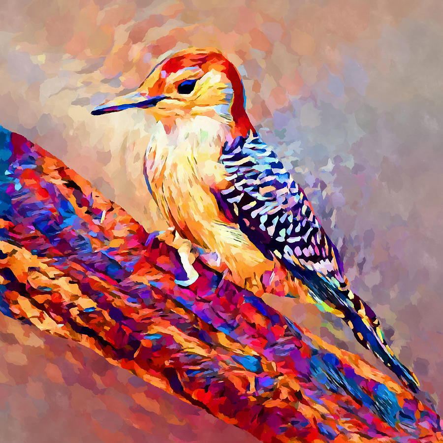 Woodpecker Painting by Chris Butler
