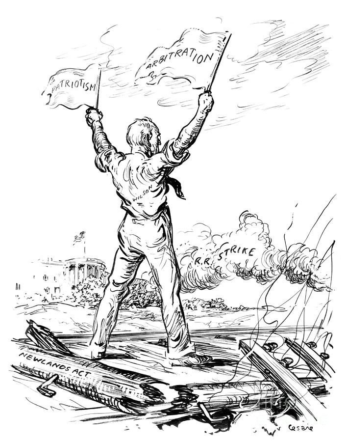 Woodrow Wilson Cartoon, c1918 Drawing by Oscar Edward Cesare