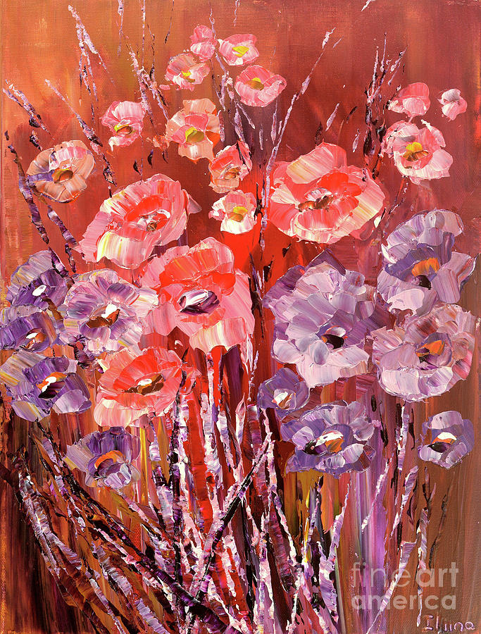 Woods and Flowers Painting by Tatiana Iliina