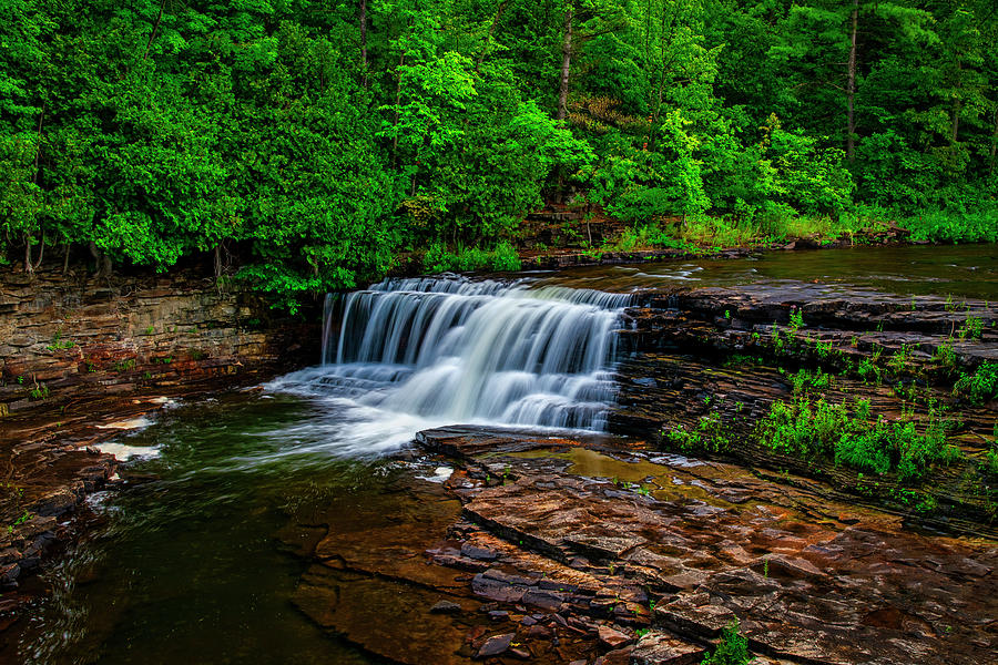 Woods Falls Serenity Photograph by Andy Crawford