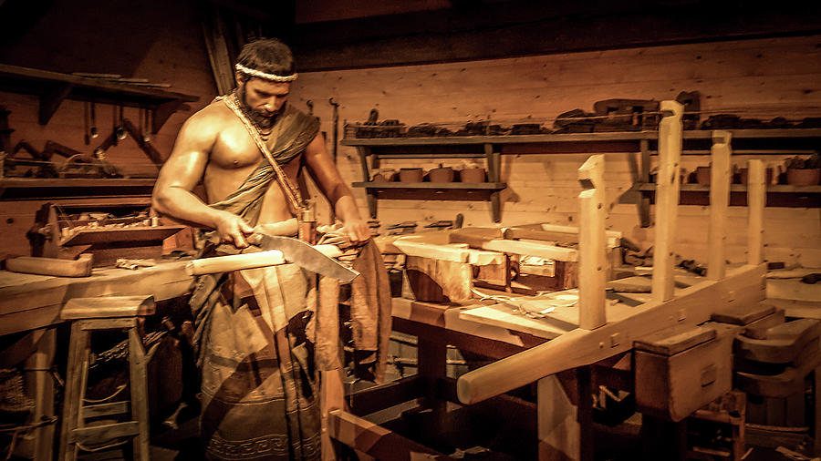 Woodworking On The Noahs Ark Photograph by La Moon Art