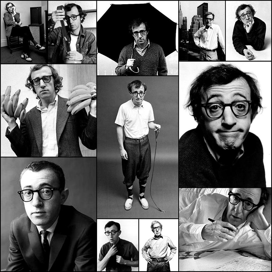 Woody Allen Picture Collage Digital Art by Bob Smerecki
