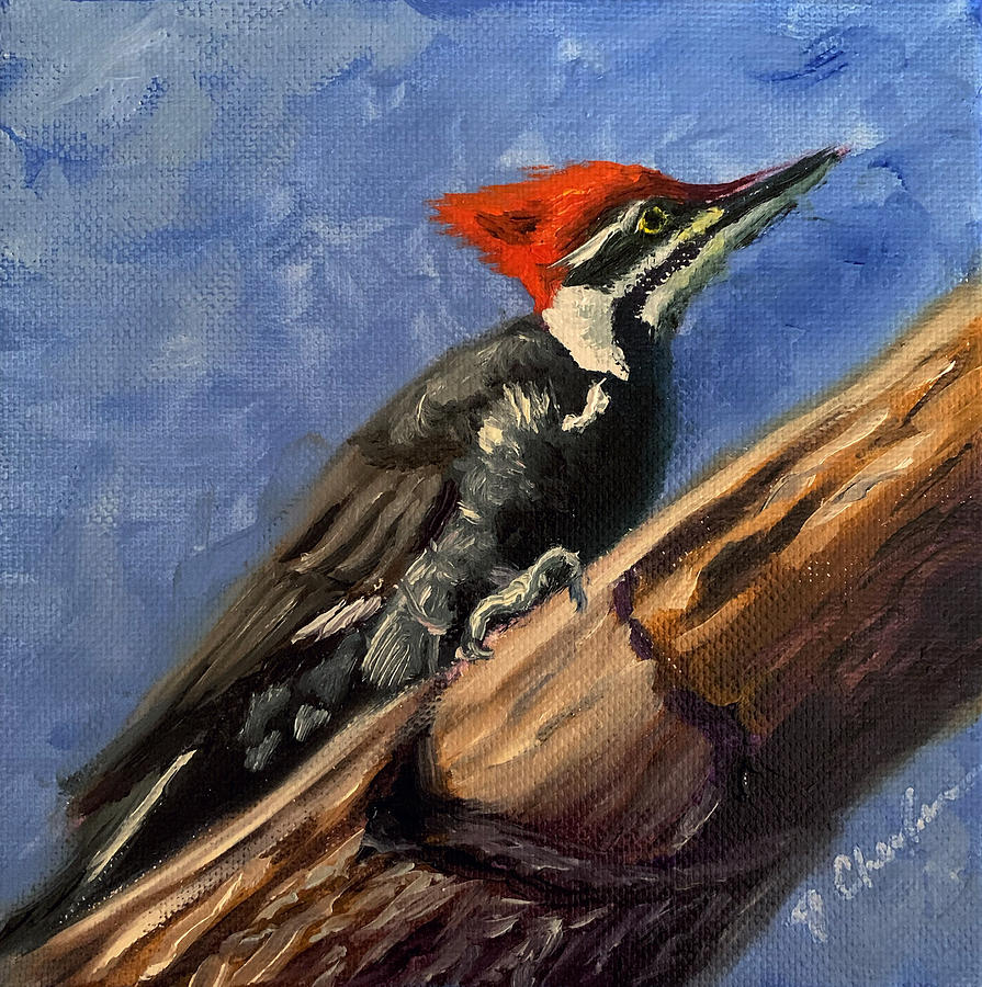 Woody Woodpecker Painting by Jan Chesler