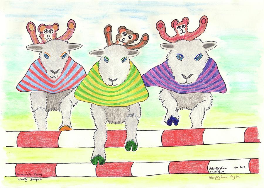 Woolly Jumpers Herdwick Sheep Derby Mixed Media by Peter Brighouse