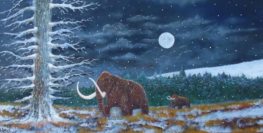 Mammoth Painting - Wooly Mammoth by Brian Mickey