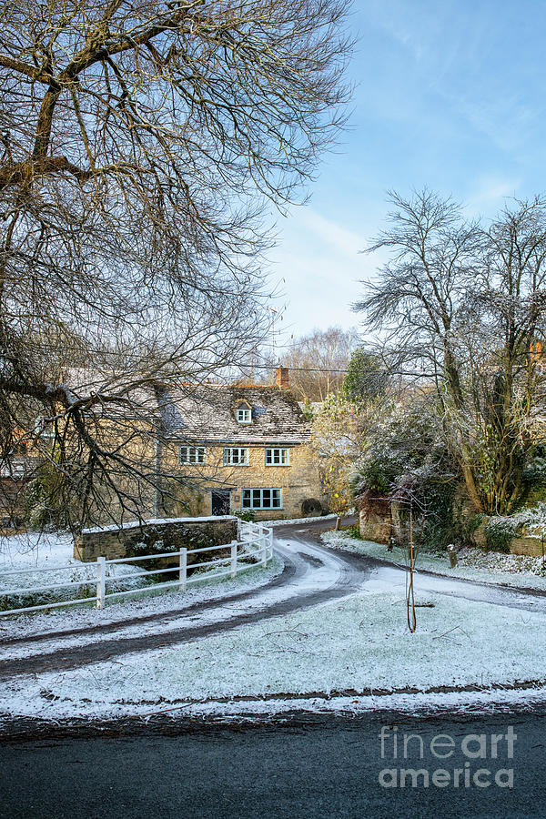 Winter Photograph - Wootton Oxfordshire in the Snow by Tim Gainey