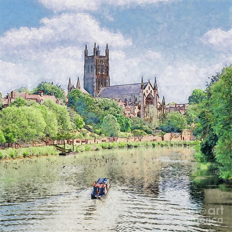 Worcester Cathedral And River Severn Photograph by Philip Preston