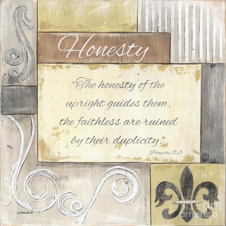 Honesty Painting - Words to Live By 2, Honesty by Debbie DeWitt