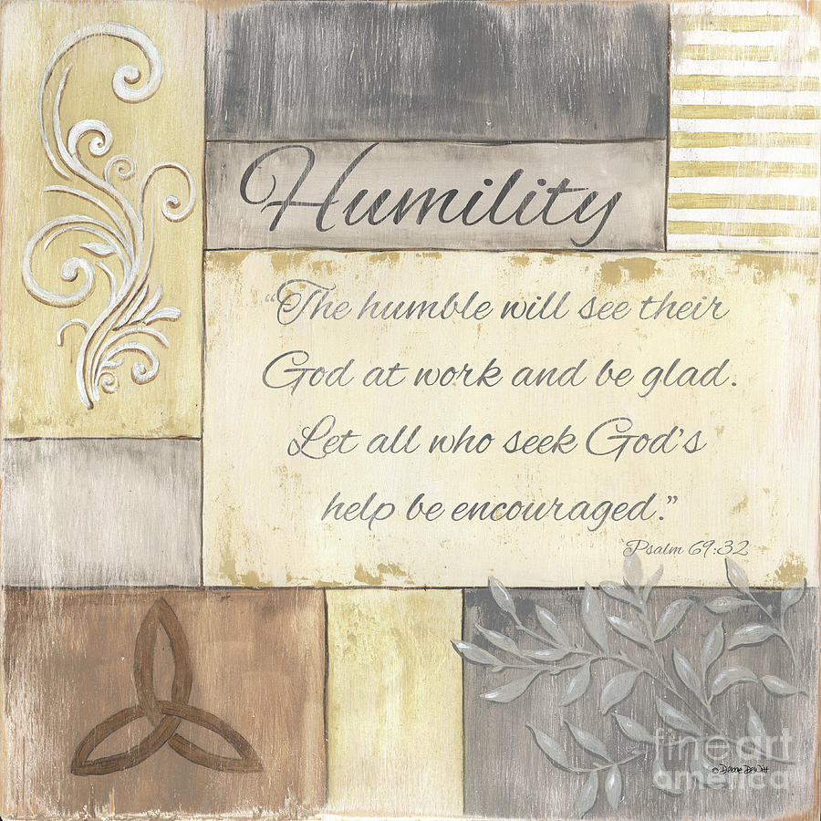 Humility Painting - Words to Live By 2, Humility by Debbie DeWitt