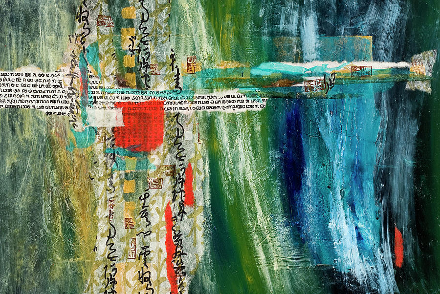 Abstract Painting - Words, Words, Words by Carol Schinkel