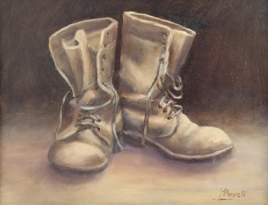 Work Boots Painting by Karen Powell Fine Art America