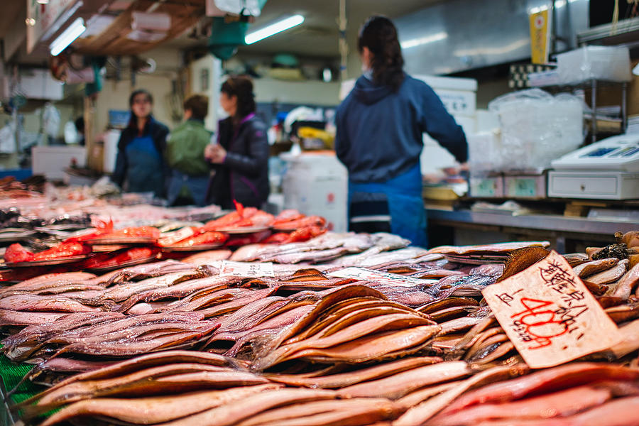 Working at the Kushiro Fish Market - Japan Photograph by Stuart Litoff