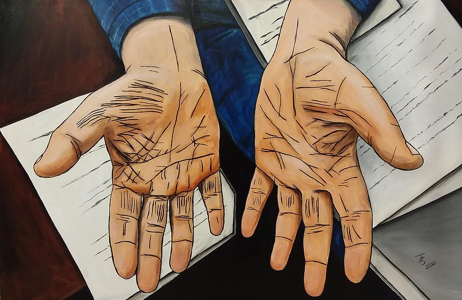 Working Hands Painting by Joanne Stowell