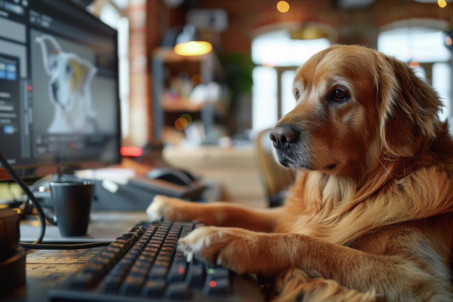 Working like a Dog 01 Digital Art by Matthias Hauser Working like a Dog 01 Digital Art by Matthias Hauser