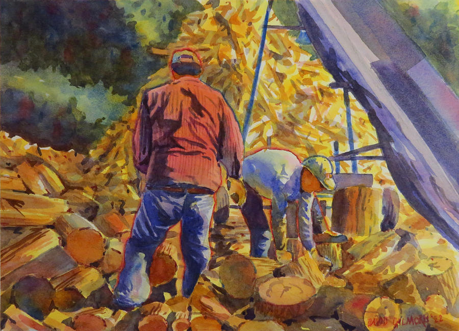 Working the Wood Supply Painting by David Gilmore