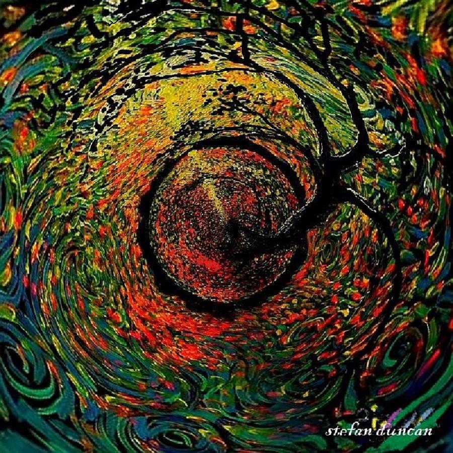 World Around A Tree Painting by Stefan Duncan