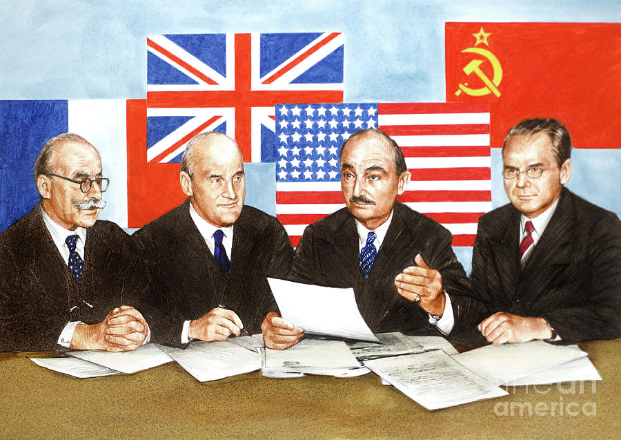 The 1940s - World Demands Justice From War Criminals Painting by Paul and Chris Calle