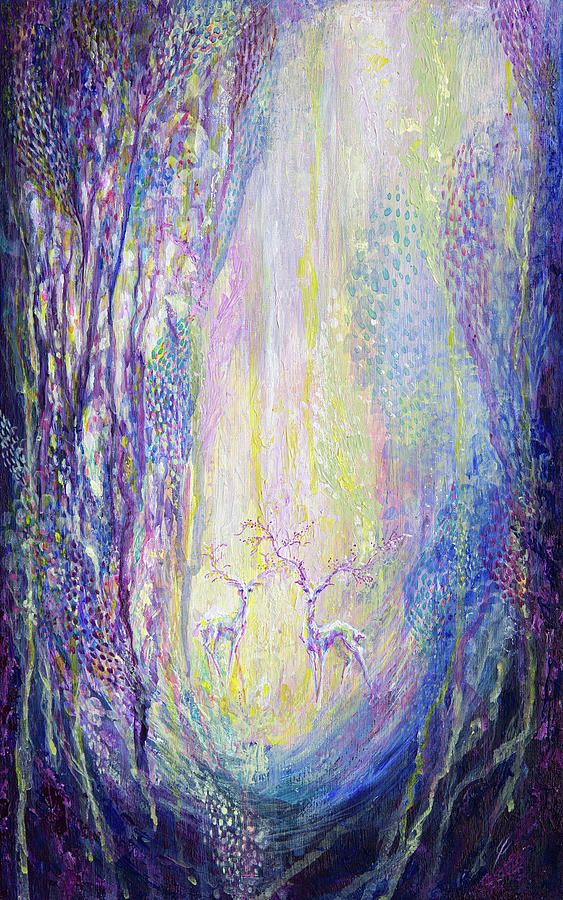 Violet Painting - World full of illusions by Varvara Medvedeva Violet Painting - World full of illusions by Varvara Medvedeva
