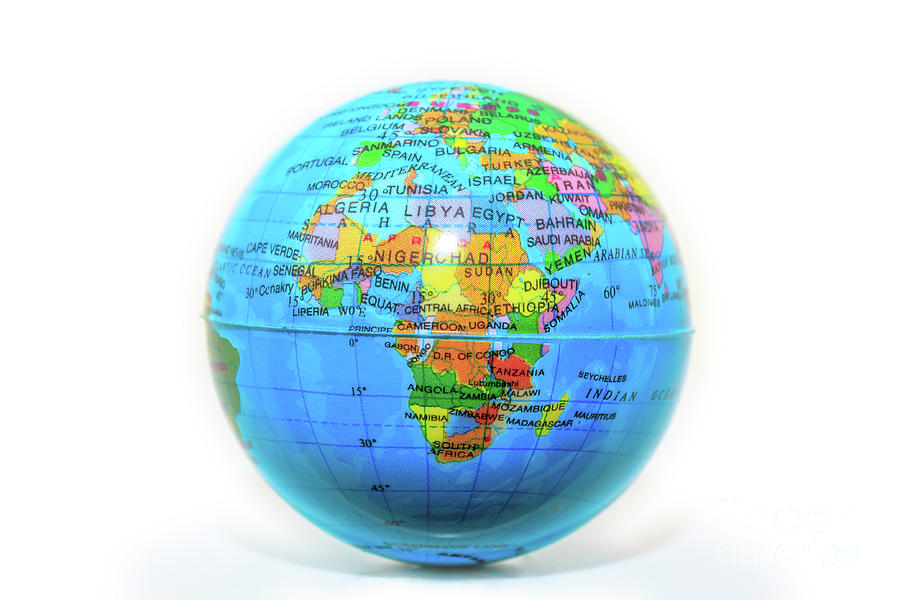 World Globe Isolated Photograph by Benny Marty World Globe Isolated Photograph by Benny Marty