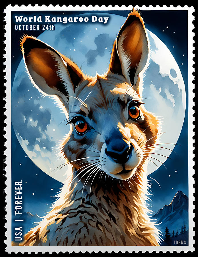 Animal Digital Art - World Kangaroo Day by Greg Joens