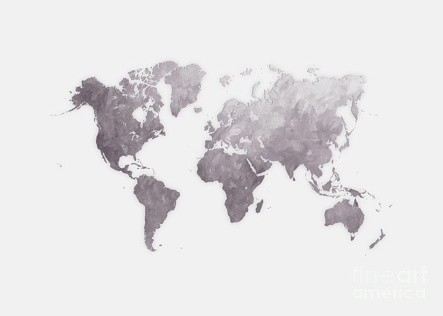 World Map 2020 black and white #map Digital Art by Justyna Jaszke JBJart