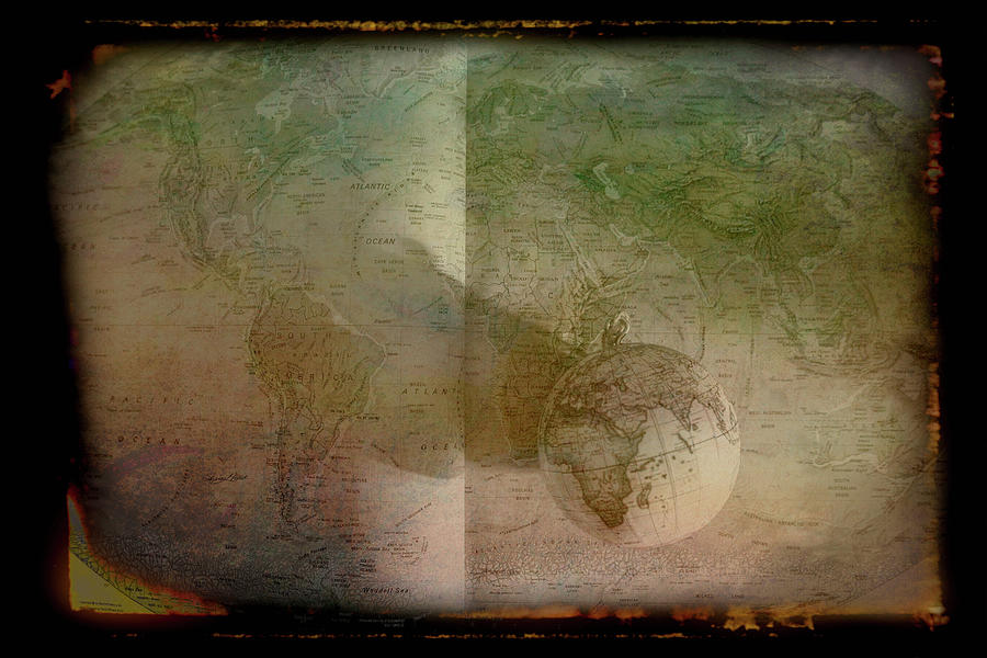 World Map Globe Photograph by Sharon Popek