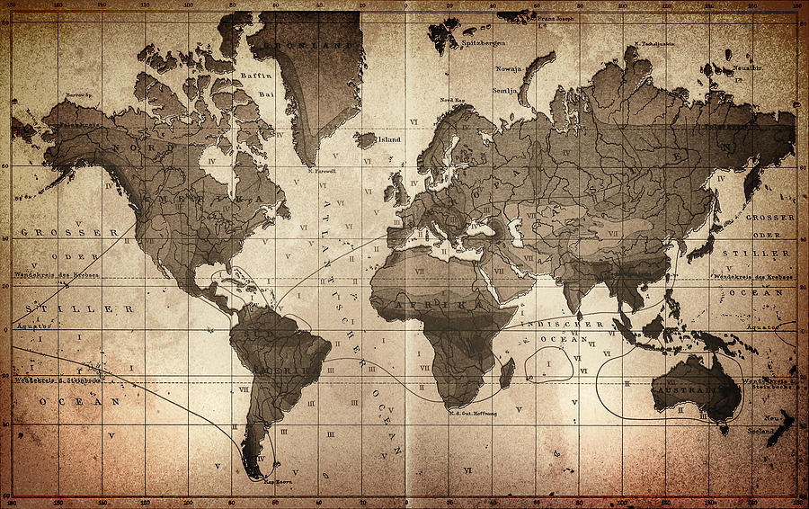World map Drawing by Nastasic